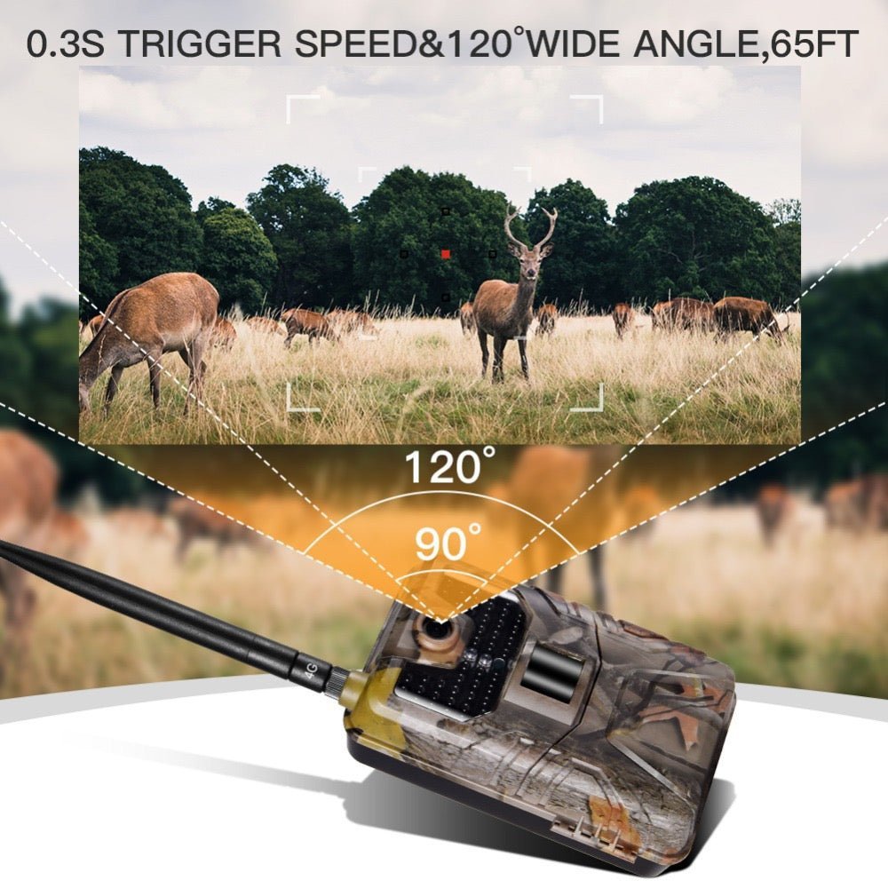 Macaméradechasse Caméra de Chasse 4G HC900 – Alertes Instantanées sur Mobile