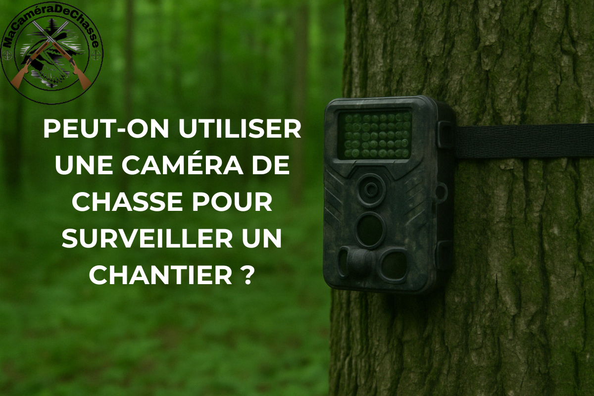 PIÈGE PHOTO SUR UN ARBRE AVEC ARTICLE QUI PARLE DE PIEGE PHOTO POUR SURVEILLER UN CHANTIER