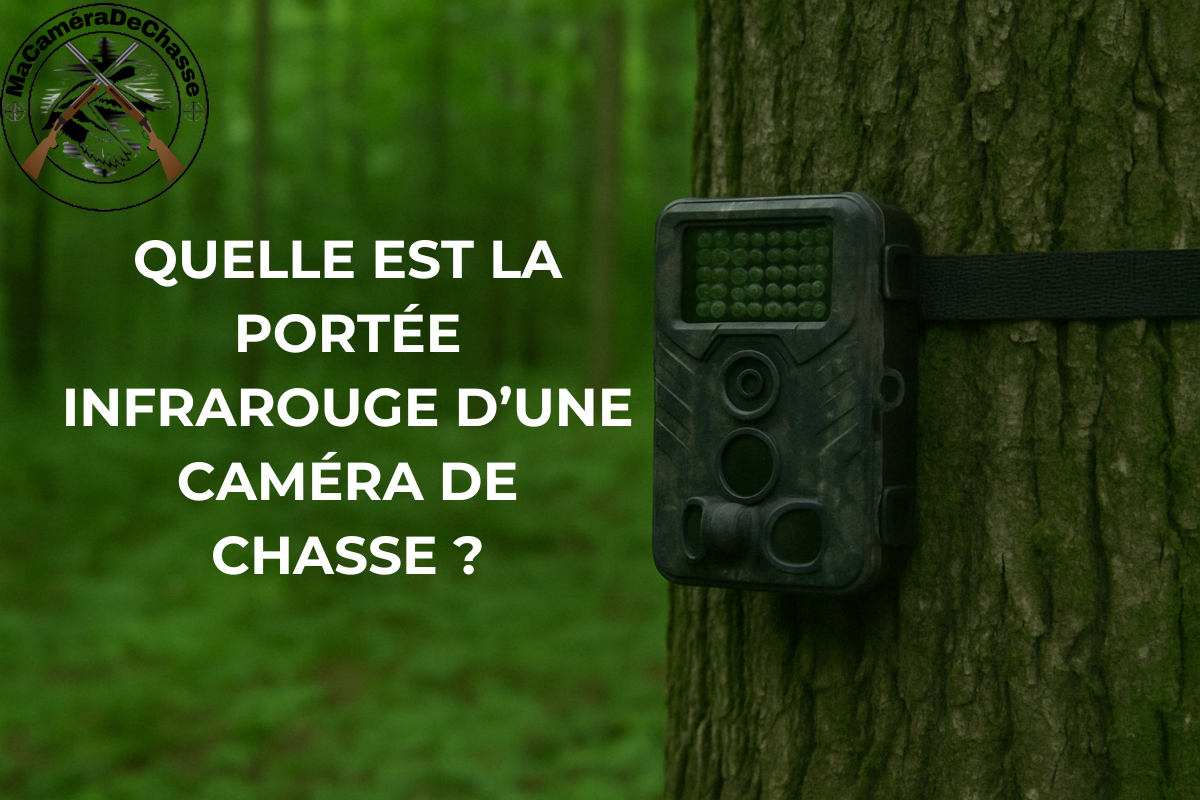 Caméra de chasse à vision nocturne fixée sur un arbre avec LEDs infrarouge
